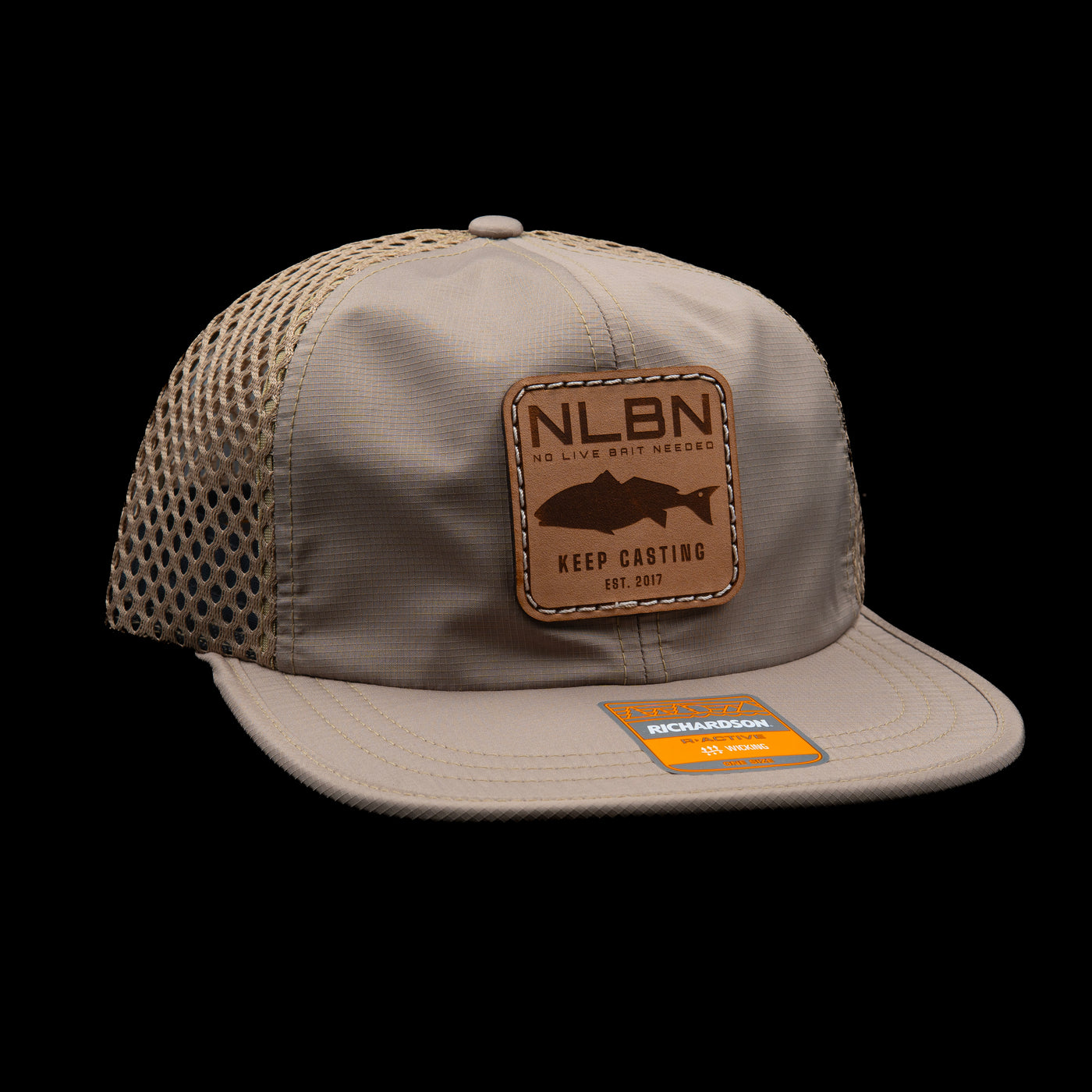 6 Panel - Khaki - Balsa Leather Redfish