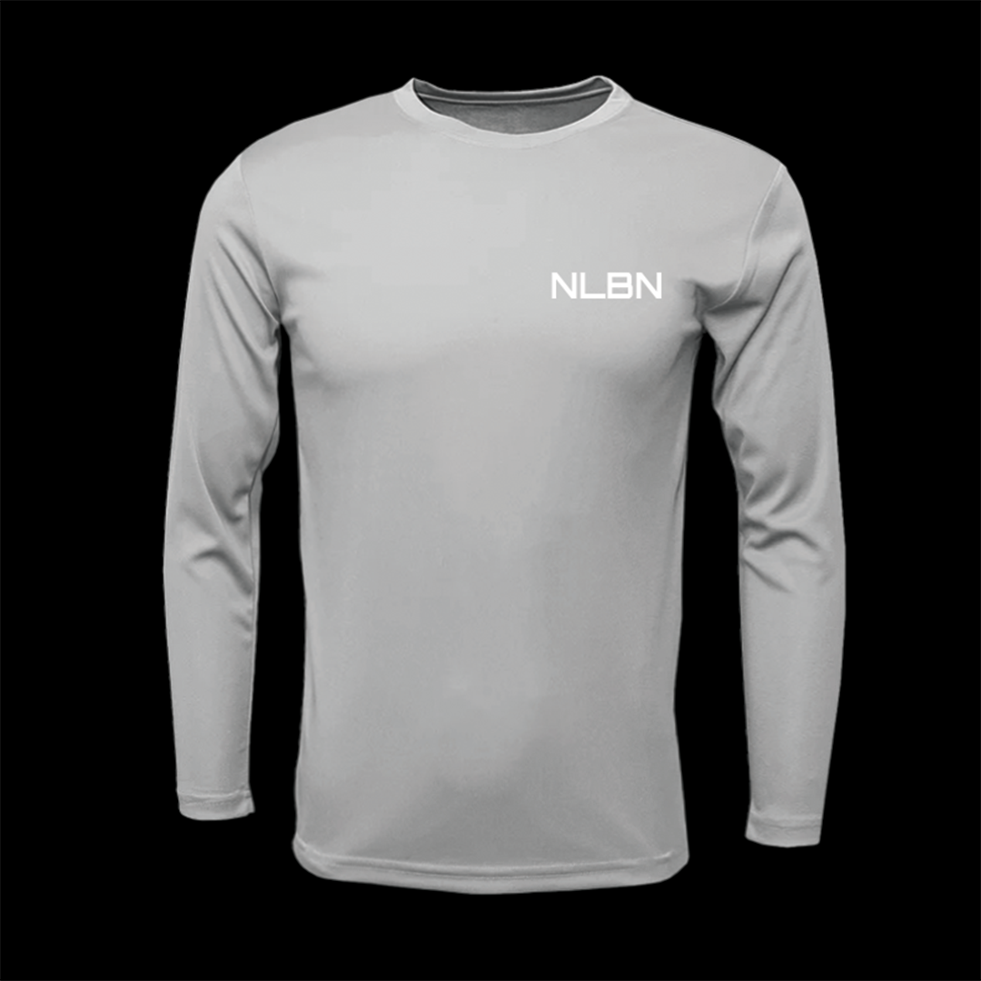 Long Sleeve Performance - Grey - Snook Wave Stamp