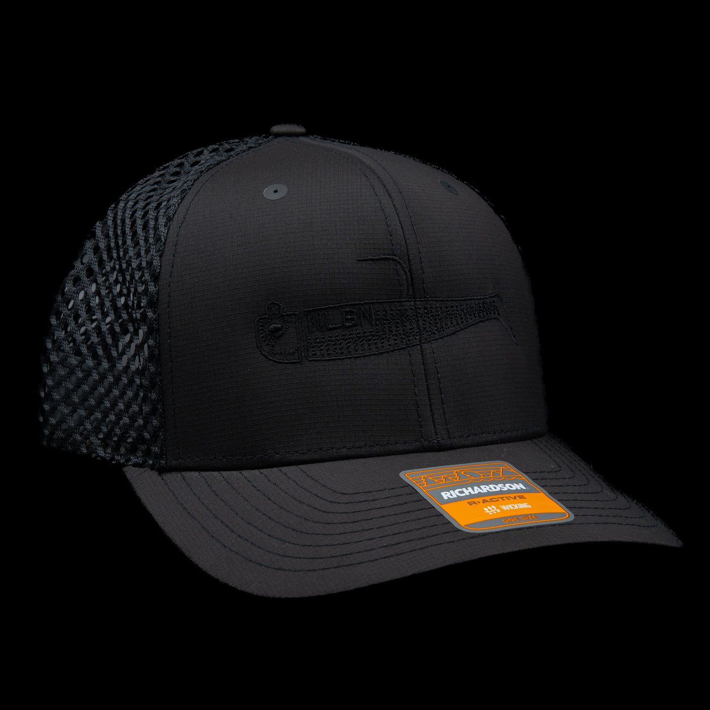 6 Panel - Black - 3" Paddle Tail