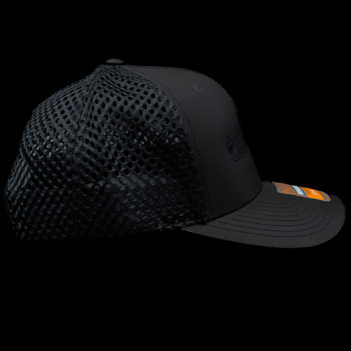 6 Panel - Black - 3" Paddle Tail