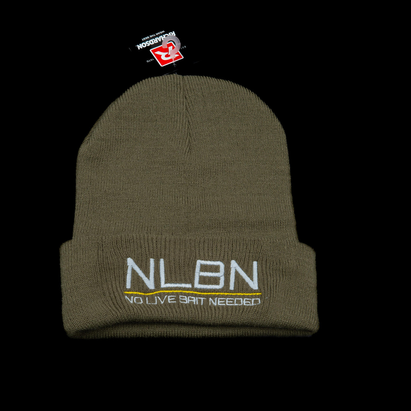 Beanie - Olive - NLBN Silver/Yellow