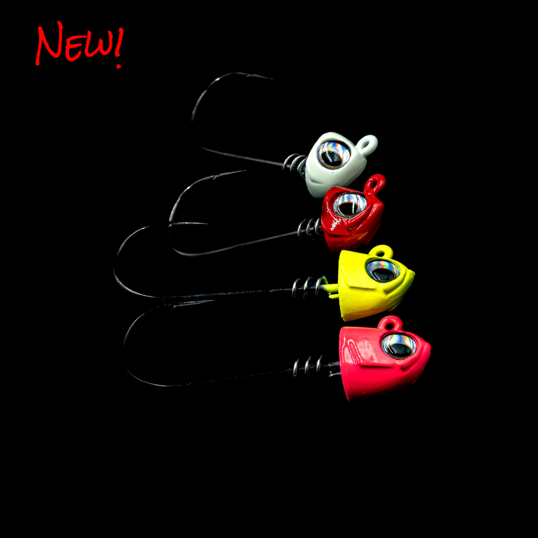 J−HEAD N.L.B.M SIZE L/XL 8” Jigheads – No Live Bait Needed