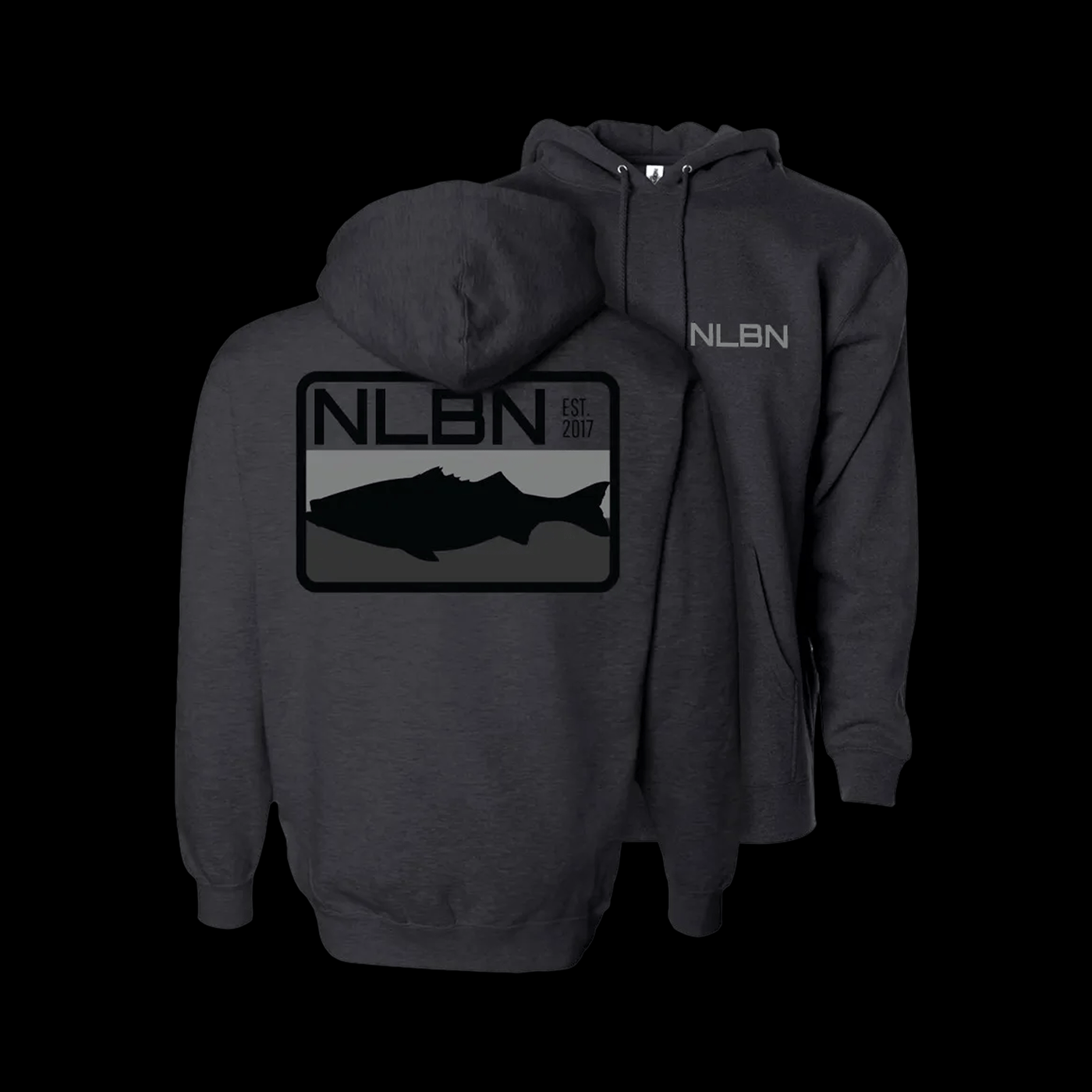 Hoodies - Charcoal Heather - Tri-Color Striper