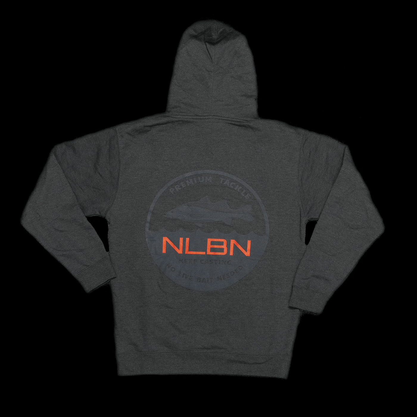 Hoodies - Charcoal Heather - Snook Wave Red