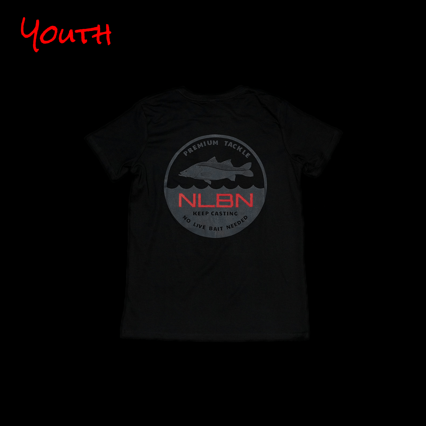 Youth Cotton Short Sleeve - Snook Wave Red